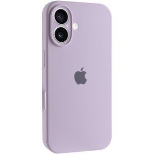 Чехол Silicone Case Full Camera Protective (AA) для Apple iPhone 16 (6.1") Сиреневый / Lilac