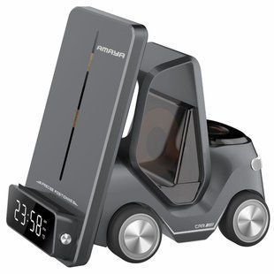 БЗУ Amaya AWC-03 5in1 15W with clock Gray