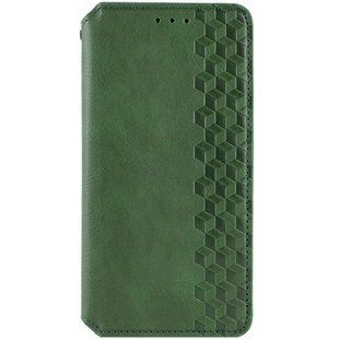 Кожаный чехол-книжка GETMAN Cubic (PU) для Samsung Galaxy A55 Зеленый