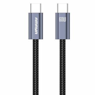 Уценка Дата кабель Amaya 61CC Type-C to Type-C 60W (1m) Поврежденная упаковка / Gray
