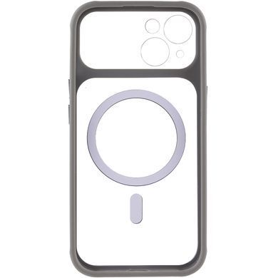 Чехол TPU+PC GETMAN Moon Clear with MagSafe для Apple iPhone 15 (6.1") Grey