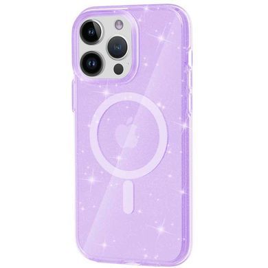 Чохол TPU Galaxy Sparkle Magnetic Fit для Apple iPhone 14 Pro Max (6.7") Purple+Glitter