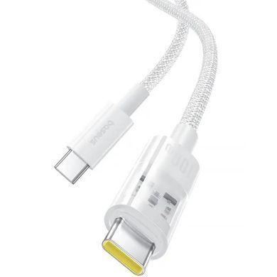 Дата кабель Baseus Gem Fast Charging Type-C to Type-C 100W (1m) (P10373000111) Moon White