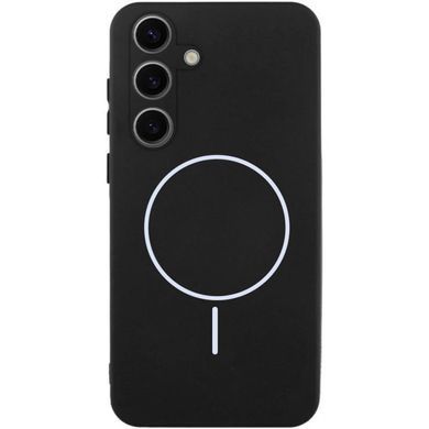 Чехол Silicone Cover Lakshmi Full Camera (AA) with Magnetic Fit для Samsung Galaxy S24 FE Черный / Black