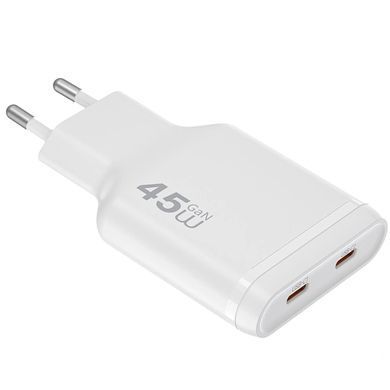 МЗП WIWU G034 Essen PD45W GaN (2USB-C) White