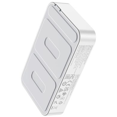 Портативное зарядное устройство Power Bank Hoco Q10A Transparent PD20W с БЗУ 10 000 mAh White