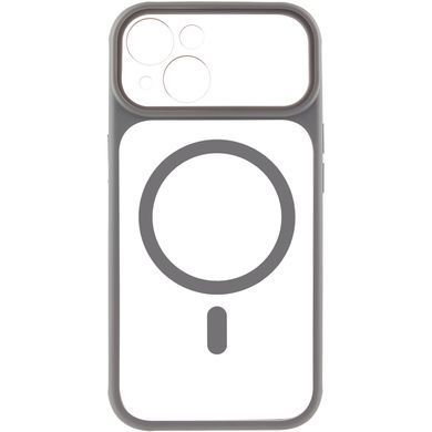 Чехол TPU+PC GETMAN Moon Clear with MagSafe для Apple iPhone 15 (6.1") Grey