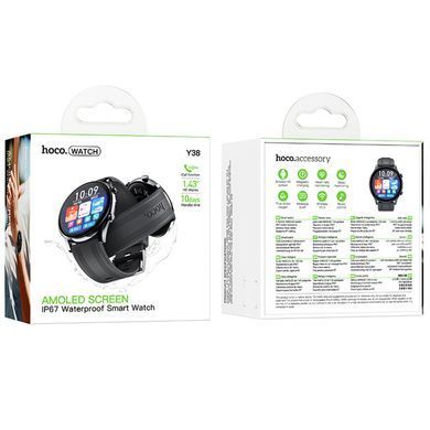 Уценка Смарт-часы Hoco Y38 Smart sports watch (call version) Эстетический дефект / Black