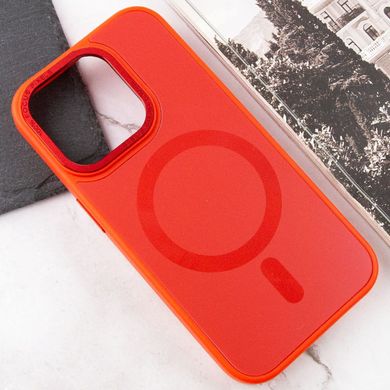 Чехол TPU+Glass Sapphire Midnight Open Camera with MagSafe для Apple iPhone 15 Pro Max (6.7") Красный / Red