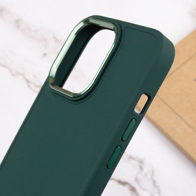 Уценка TPU чехол Bonbon Metal Style для Apple iPhone 13 Pro (6.1") Дефект упаковки / Зеленый / Army green