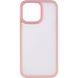 TPU+PC чехол Metal Buttons для Apple iPhone 14 Pro (6.1") Розовый фото 2