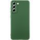 Чехол TPU GETMAN Liquid Silk Full Camera для Samsung Galaxy S22+ Зеленый / Dark green
