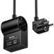 СЗУ Hoco AC33 Win 1 position 30W QC+PD (1USB-A/2C/1Socket) (1.5m) Black фото 1