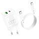 МЗП Borofone BN7 PD20W+QC3.0 (1USB-A/1C) + кабель Type-C to Type-C White фото 7