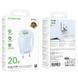 СЗУ Borofone BA93A Lustrous PD20W+QC3.0 (1USB-A/1C) Blue фото 4