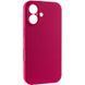 Чехол Silk Full Camera Protective (AA) NO LOGO для Apple iPhone 16 (6.1") Красный / Rose Red