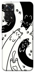 Чехол itsPrint Черно-белые коты для Xiaomi Redmi Note 11 (Global) / Note 11S