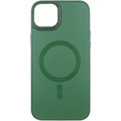 Чохол TPU+Glass Sapphire Midnight Open Camera with MagSafe для Apple iPhone 15 (6.1") Зелений / Forest green