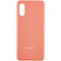 Чехол Silicone Cover Full Protective (AA) для Samsung Galaxy A02 Розовый / Pudra