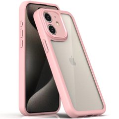 TPU чохол Transparent + Colour 1,5mm для Apple iPhone 12 (6.1") Pink