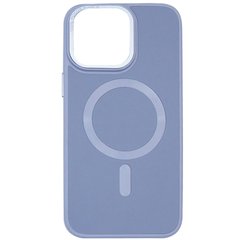 Шкіряний чохол Bonbon Leather Metal Style with MagSafe для Apple iPhone 15 (6.1") Блакитний / Mist blue