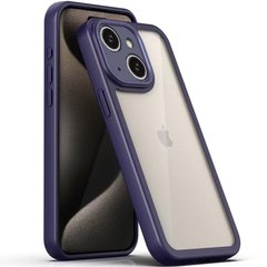TPU чохол Transparent + Colour 1,5mm для Apple iPhone 14 (6.1") Purple