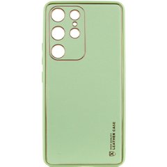 Шкіряний чохол Xshield для Samsung Galaxy S21 Ultra Зелений / Pistachio