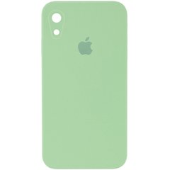 Чехол Silicone Case Square Full Camera Protective (AA) для Apple iPhone XR (6.1") Мятный / Mint