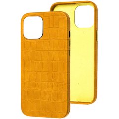 Шкіряний чохол Croco Leather для Apple iPhone 13 (6.1") Yellow