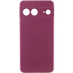 Чехол TPU GETMAN Liquid Silk Full Camera для Google Pixel 7 Бордовый / Marsala