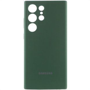 Чохол Silicone Cover Lakshmi Full Camera (AAA) with Logo для Samsung Galaxy S23 Ultra Зелений / Cyprus Green