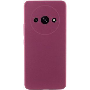 Чехол Silicone Cover Lakshmi Full Camera (AAA) для Xiaomi Redmi A3 Бордовый / Plum