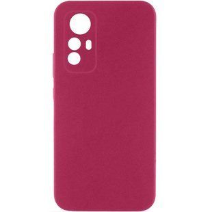 Чехол TPU GETMAN Liquid Silk Full Camera для Xiaomi Redmi Note 12S Бордовый / Marsala