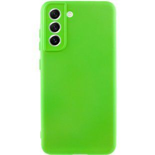 Уценка Чехол Silicone Cover Lakshmi Full Camera (A) для Samsung Galaxy S21 FE Эстетический дефект / Салатовый / Neon green
