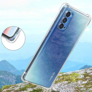 TPU чохол GETMAN Ease logo посилені кути Full Camera для Oppo Reno 4 Pro 5G Безбарвний (прозорий)