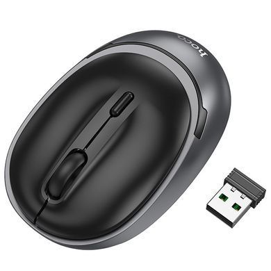 Мышь беспроводная Hoco GM34 Nuevo Bluetooth + 2.4G Black metal gray