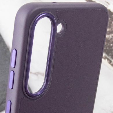 Уцінка Шкіряний чохол Bonbon Leather Metal Style для Samsung Galaxy S23 Естетичний дефект / Фіолетовий / Dark Purple