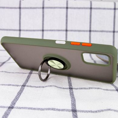 TPU+PC чохол Deen ColorEdgingRing for Magnet для ZTE Blade V20 Smart Оливковий