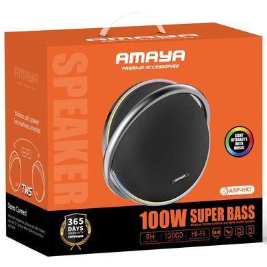 Уценка Bluetooth Колонка Amaya HK7 100W Мятая упаковка / Black
