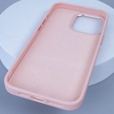 Кожаный чехол Bonbon Leather Metal Style with Magnetic Fit для Apple iPhone 15 (6.1") Розовый / Light pink