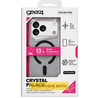 Чехол TPU+PC Gear4 Crystal Palace Shine with Magnetic Fit для Apple iPhone 13 / 14 (6.1") Black
