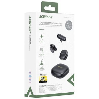 Петличный беспроводной микрофон Acefast R1 Type-C Black