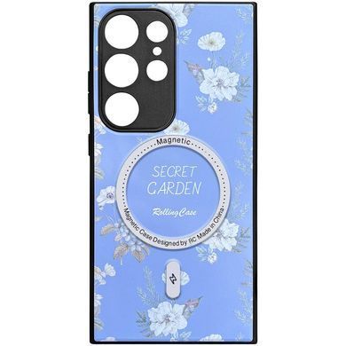 TPU+PC чохол Secret Garden with Magnetic Fit для Samsung Galaxy S24 Ultra Lilac