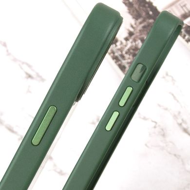 Чехол TPU+Glass Sapphire Midnight Open Camera with MagSafe для Apple iPhone 15 (6.1") Зеленый / Forest green
