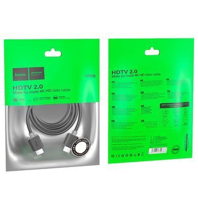 Дата кабель Hoco US08 HDTV 2.0 male to male 4K HD (3m) Black