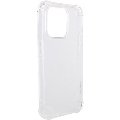 TPU чохол GETMAN Ease logo посилені кути для Apple iPhone 16 Pro (6.3") Безбарвний (прозорий)