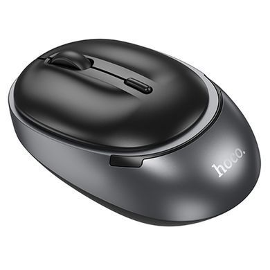 Мышь беспроводная Hoco GM34 Nuevo Bluetooth + 2.4G Black metal gray
