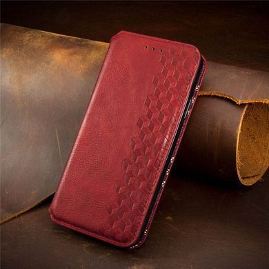 Шкіряний чохол книжка GETMAN Cubic (PU) для Xiaomi Redmi Note 12 4G Червоний