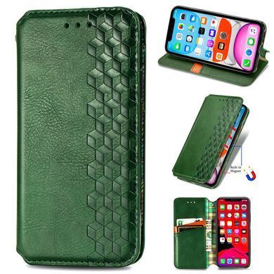 Кожаный чехол-книжка GETMAN Cubic (PU) для Xiaomi Redmi Note 10 Pro / 10 Pro Max Зеленый
