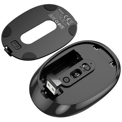 Мышь беспроводная Hoco GM34 Nuevo Bluetooth + 2.4G Black metal gray